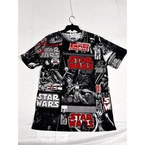Star Wars Empire Strikes Back Comic Print T Shirt Mens XL Black Red Graphic